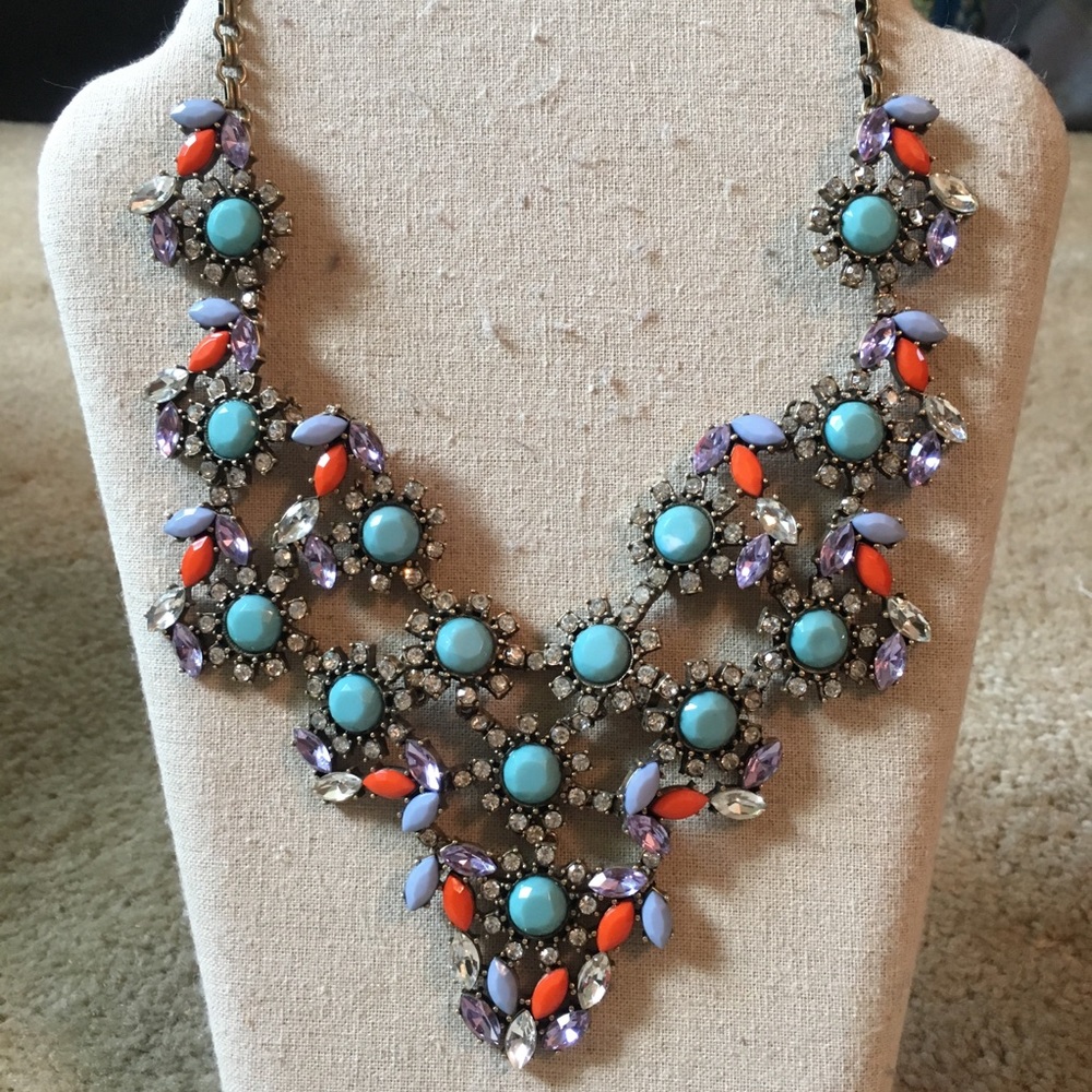 Authentic J. Crew Bib Statement Necklace - image 1